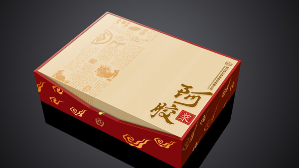 阿膠禮盒包裝設計效果圖