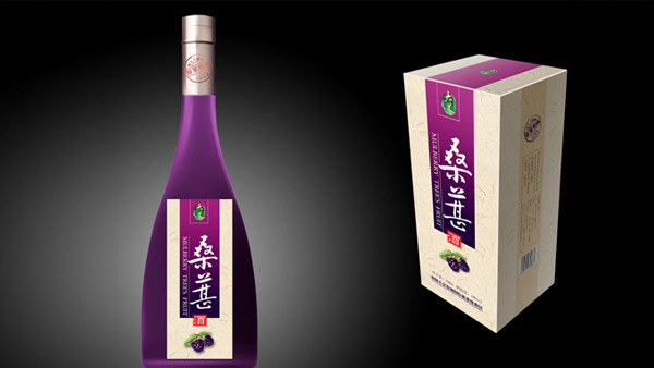 桑葚酒果酒禮盒包裝設計