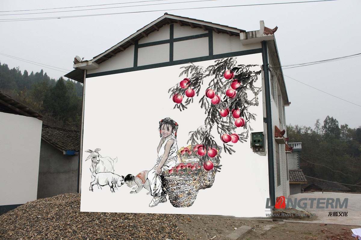 西充縣文化墻墻繪設(shè)計(jì)